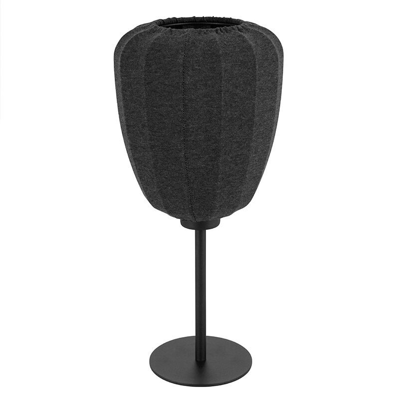 Látková stolní lampa šedá, Benji, s vypínačem