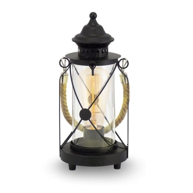 Ocelová klasická stolní lampa černá, Katoo, s vypínačem Ocelová klasická stolní lampa černá, Katoo, s vypínačem