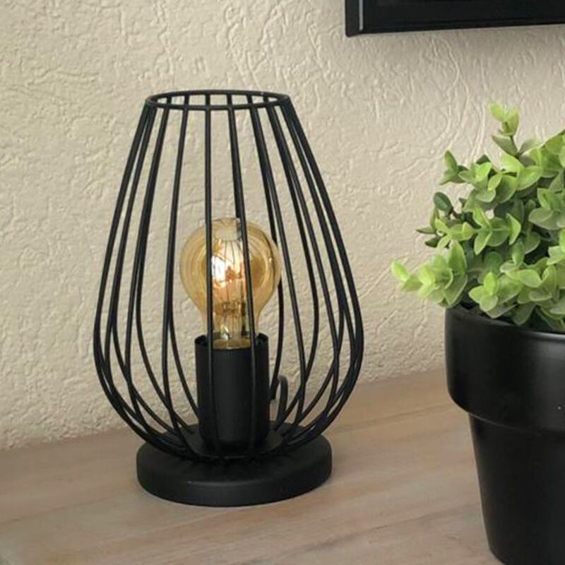 Kovová moderní stolní lampa černá, Kitana, s vypínačem Kovová moderní stolní lampa černá, Kitana, s vypínačem