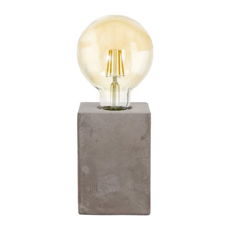 Keramická stolní lampa bez stínidla šedá, Dylano, s vypínačem