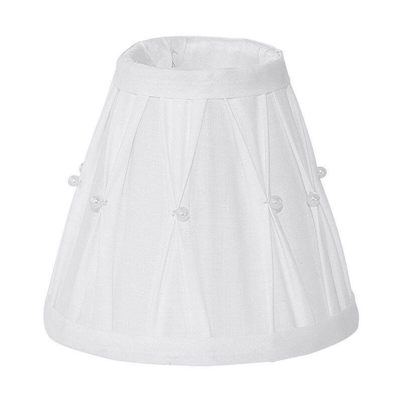 Látkové rustikální stínidlo na lampu bílé, Noah