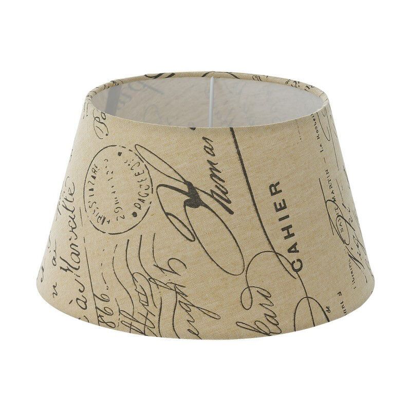 Látkové rustikální stínidlo na lampu bílé, Noah