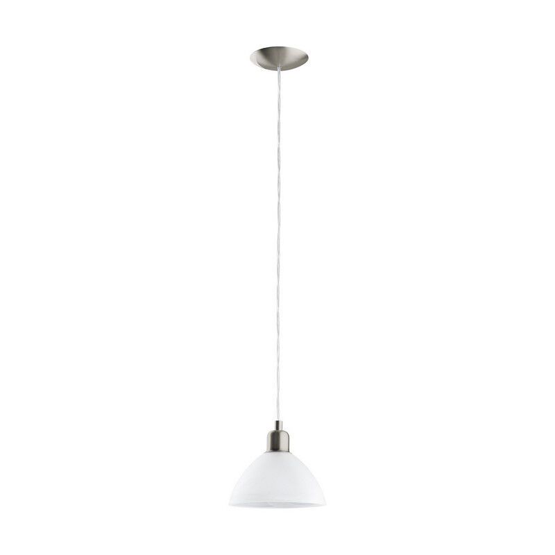 Skleněné designové závěsné světlo niklové, Lariana