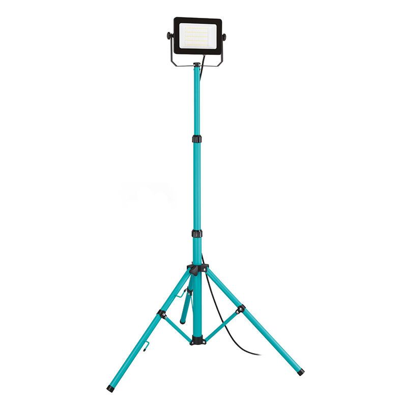 Modré pracovní světlo z hliníku, Angelos, 52 W, 4000 K LED, IP65, s vypínačem