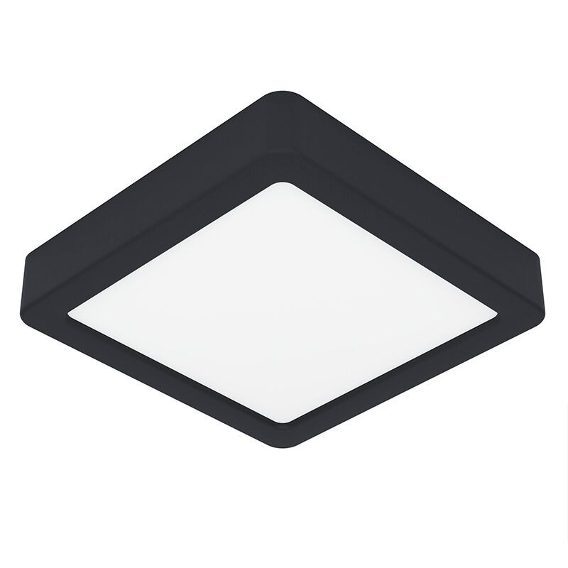 Ocelové stropní světlo černé, Geraldo, 11W, LED 3000 K