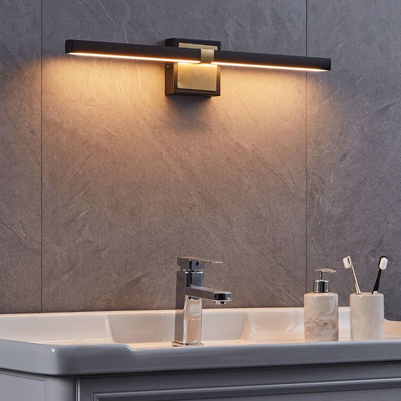 Plastové moderní nástěnné světlo do koupelny mosazné, Natasha, 11W, LED 3000 K, IP44