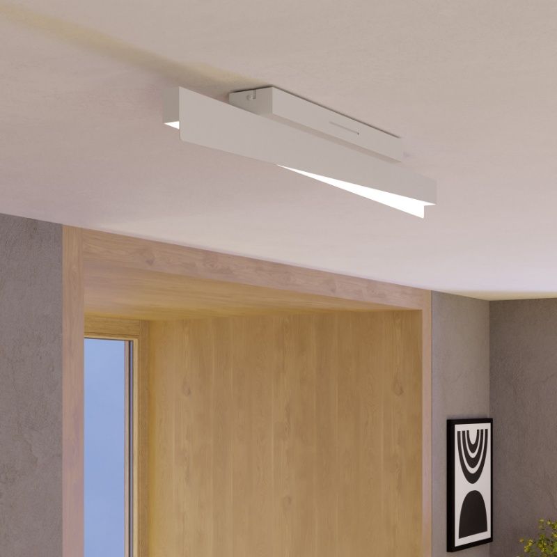 Plastové designové chytré stropní svítidlo bílé, Birkan, 13,5W, LED RGBW, s dálkovým ovládáním