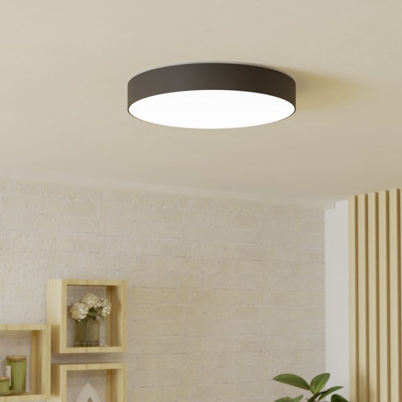 Plastové moderní chytré stropní svítidlo černé, Germen, 26W, LED RGBW, s dálkovým ovládáním Plastové moderní chytré stropní svítidlo černé, Germen, 26W, LED RGBW, s dálkovým ovládáním