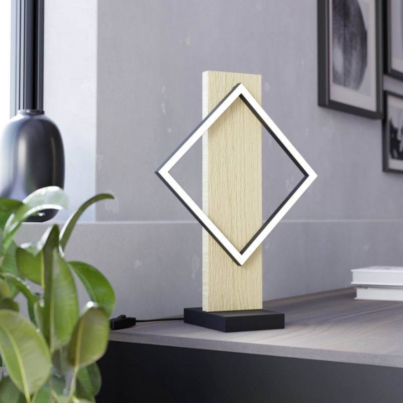 Dřevěná stolní lampa designová, Annebel, 13W, LED 3000 K Dřevěná stolní lampa designová, Annebel, 13W, LED 3000 K