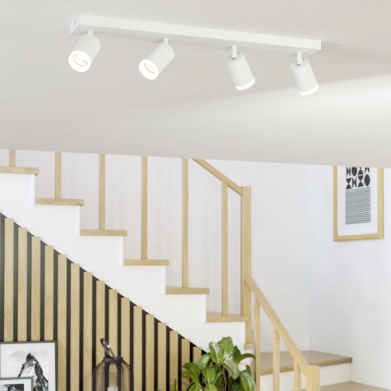 Hliníkové moderní chytré stropní svítidlo bílé, Mayke, 3,7W, LED RGBW