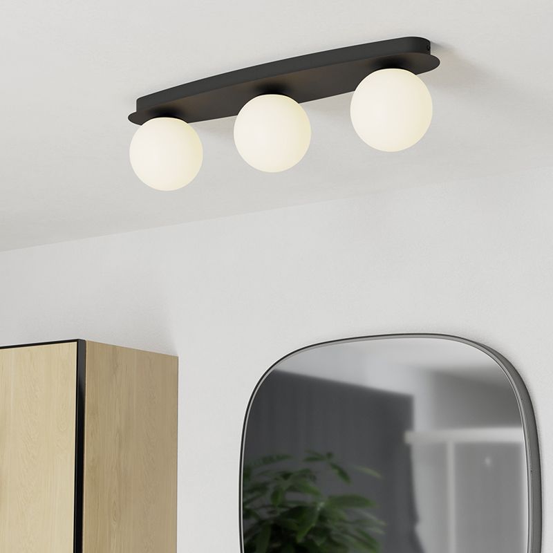 Ocelové moderní stropní svítidlo černé, Cornee, 4,2W, LED 2700 K, IP44 Ocelové moderní stropní svítidlo černé, Cornee, 4,2W, LED 2700 K, IP44