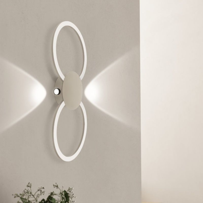 Hliníkové designové nástěnné světlo hnědé, Vixa, 20W, LED 3000 K