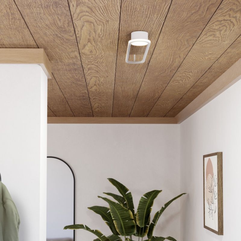 Ocelové designové stropní svítidlo bílé, Constance, 24W, LED white switch