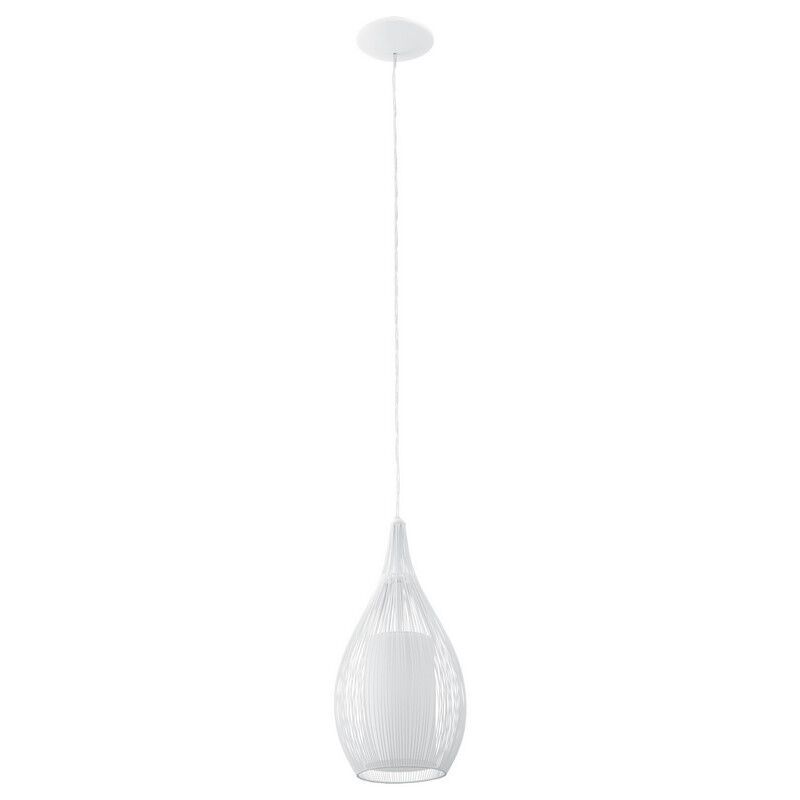Skleněné designové závěsné světlo bílé, Maritima