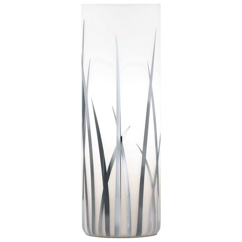 Skleněná designová stolní lampa chromová, Ilyas, s vypínačem Skleněná designová stolní lampa chromová, Ilyas, s vypínačem