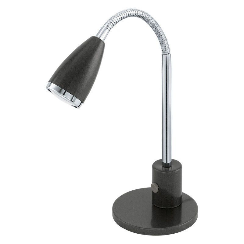 Kovová stolní lampa antracitá, Said, s vypínačem