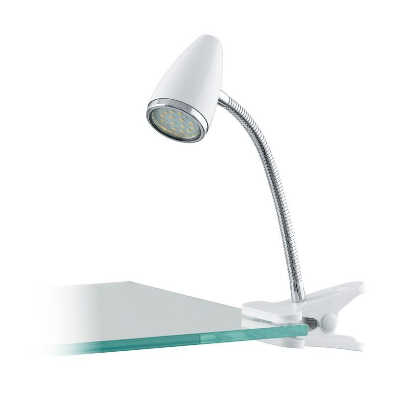 Plastová lampa s klipem bílá, Silvie, s vypínačem Plastová lampa s klipem bílá, Silvie, s vypínačem
