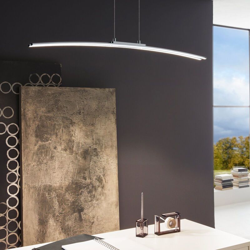 Hliníkové moderní závěsné světlo chromové, Arantxa, 30W, LED 3000 K