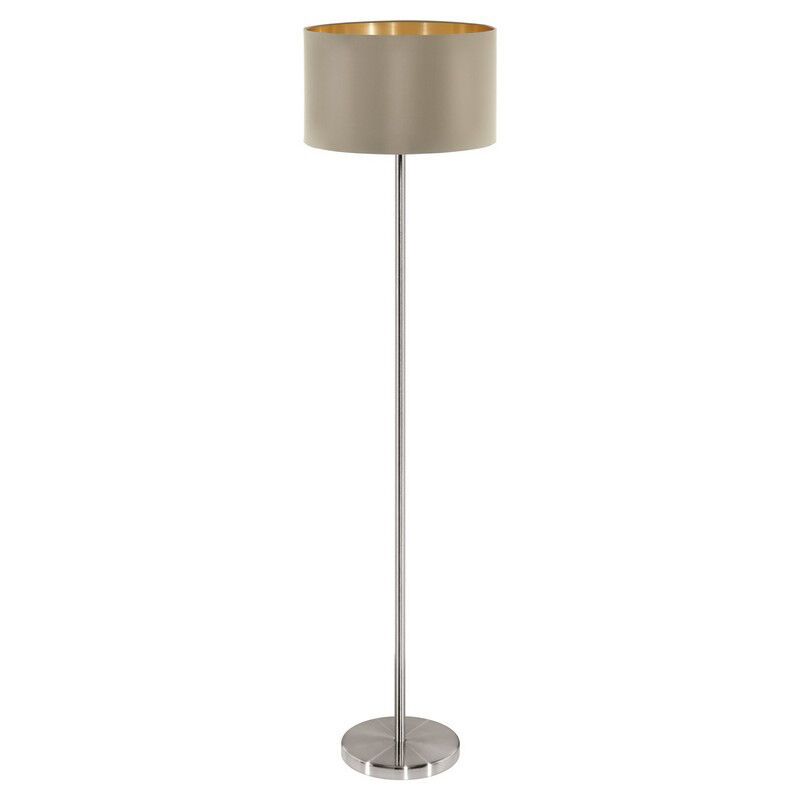 Látková moderní stojací lampa zlatá, Terme, s vypínačem Látková moderní stojací lampa zlatá, Terme, s vypínačem