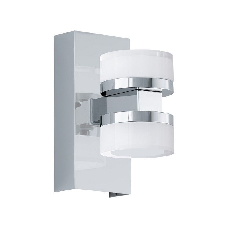 Plastové moderní nástěnné světlo chromové, Busra, 7W, LED 3000 K, IP44 Plastové moderní nástěnné světlo chromové, Busra, 7W, LED 3000 K, IP44