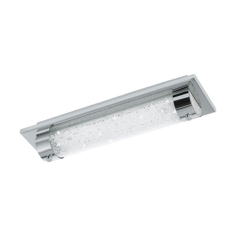 Skleněné designové stropní svítidlo chromové, Iris, 8W, LED 4000 K, IP44