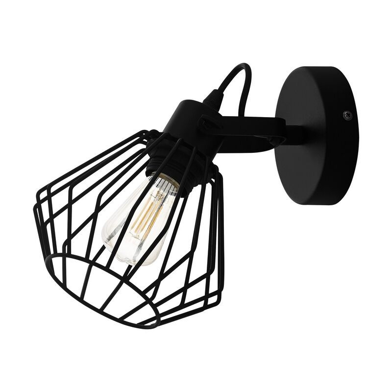 Ocelové industriální stropní bodové světlo černé, Valentijn