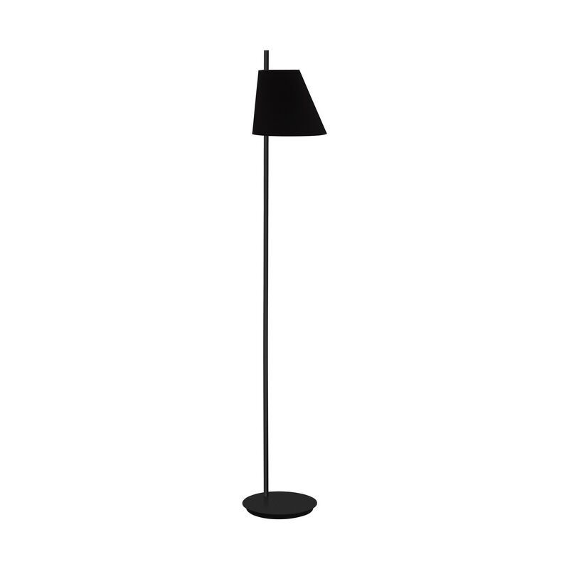 Ocelová moderní stojací lampa černá, Milicia, s vypínačem