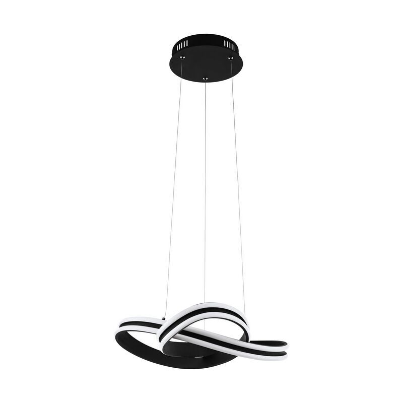 Ocelové moderní závěsné světlo černé, Marigje, 18W, LED 3000 K Ocelové moderní závěsné světlo černé, Marigje, 18W, LED 3000 K