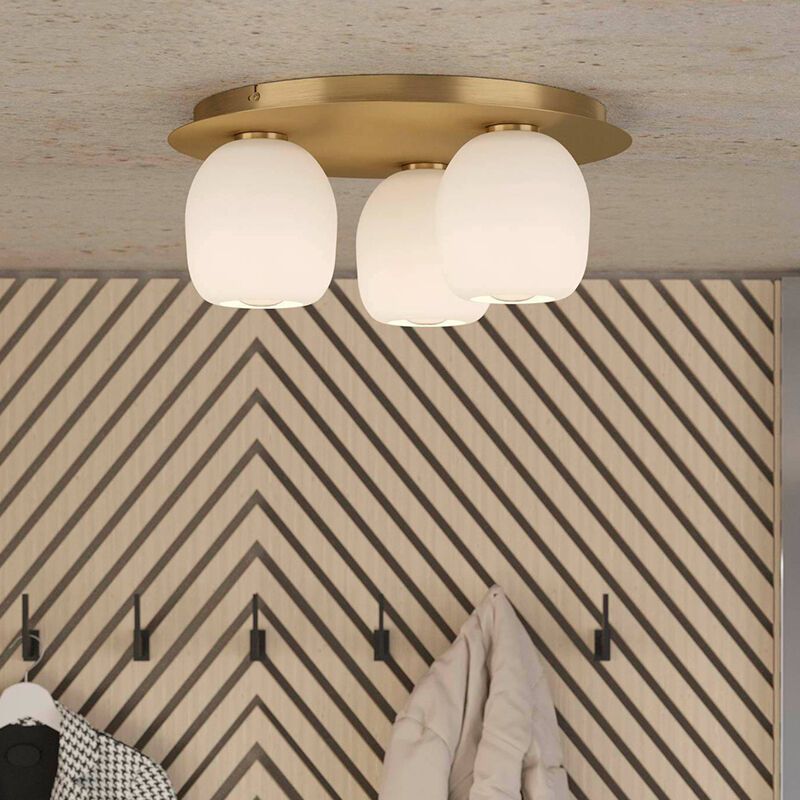 Skleněné designové stropní svítidlo bílé, Jeannine Skleněné designové stropní svítidlo bílé, Jeannine