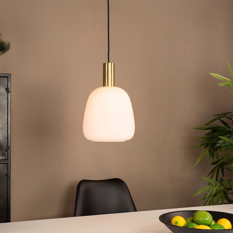 Skleněné designové závěsné světlo bílé, Jeannine Skleněné designové závěsné světlo bílé, Jeannine