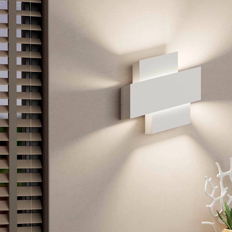 Hliníkové designové nástěnné světlo bílé, Kylie