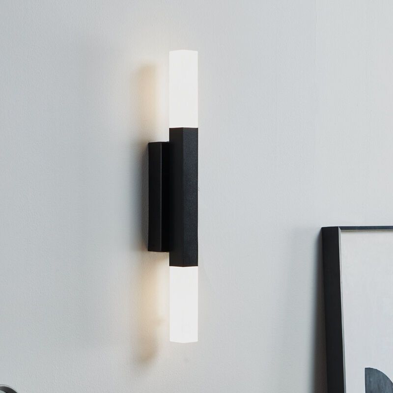 Hliníkové moderní světlo nad zrcadlo černé, Yolande, 5,5W, LED 3000 K, IP44 Hliníkové moderní světlo nad zrcadlo černé, Yolande, 5,5W, LED 3000 K, IP44
