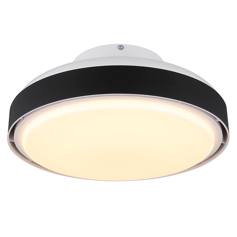 Černý moderní stropní ventilátor z plastu, Madhavi, 40W, nastavitelný LED s teplým až studeným bílým světlem, s dálkovým ovládáním
