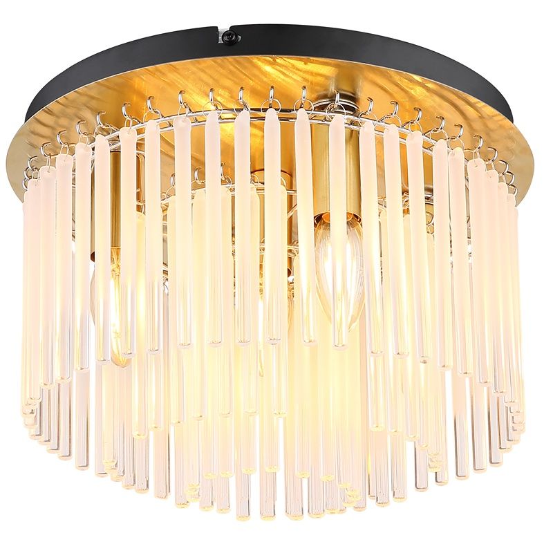 Skleněné designové stropní svítidlo bílé, Genelva