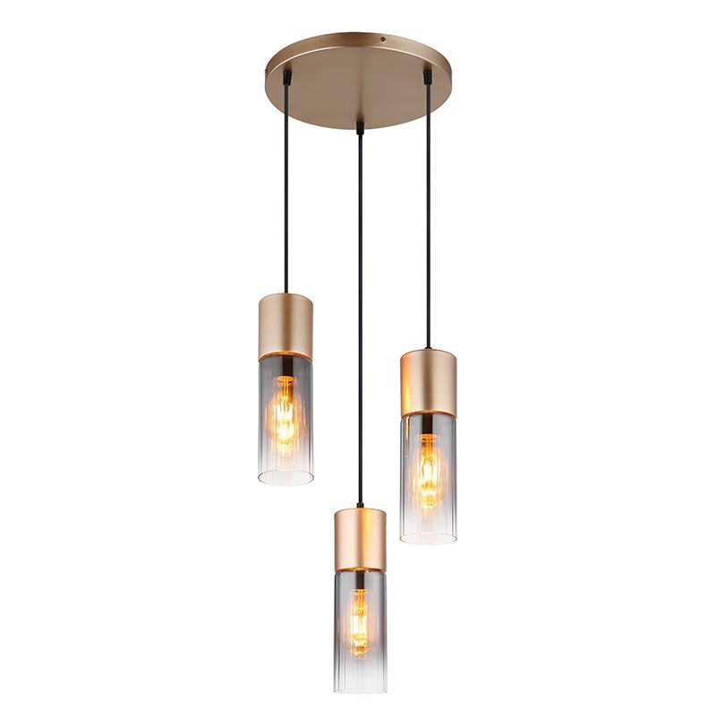 Kovové designové závěsné světlo hnědé, Xena