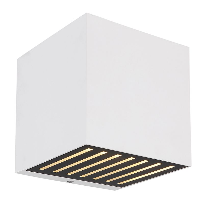 Hliníková moderní lampa up down bílá, Moesha, 6W, LED 3000 K, IP54