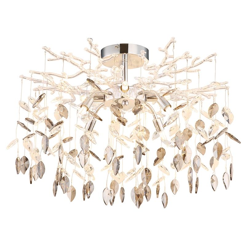 Skleněné designové stropní svítidlo chromové, Derck Skleněné designové stropní svítidlo chromové, Derck