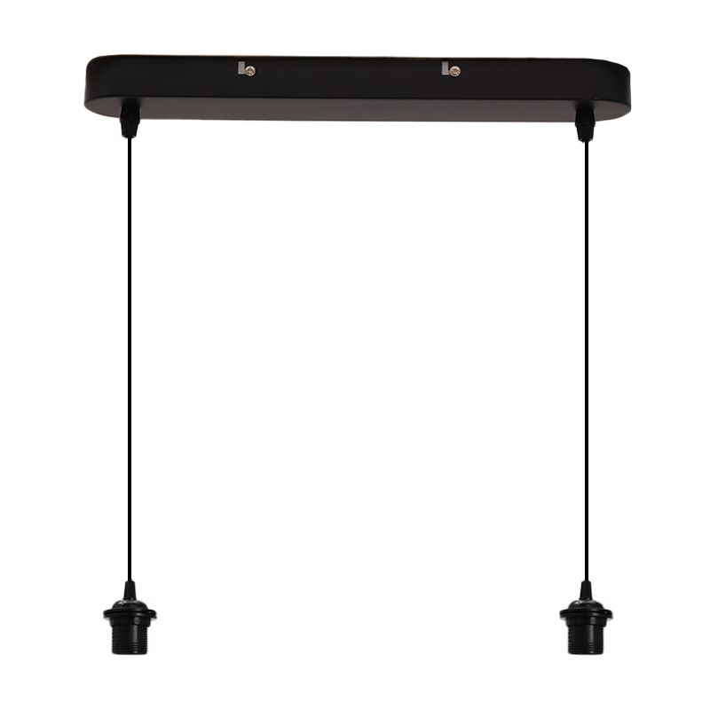 Hliníkové stropní svítidlo bez stínidla černé, Rika