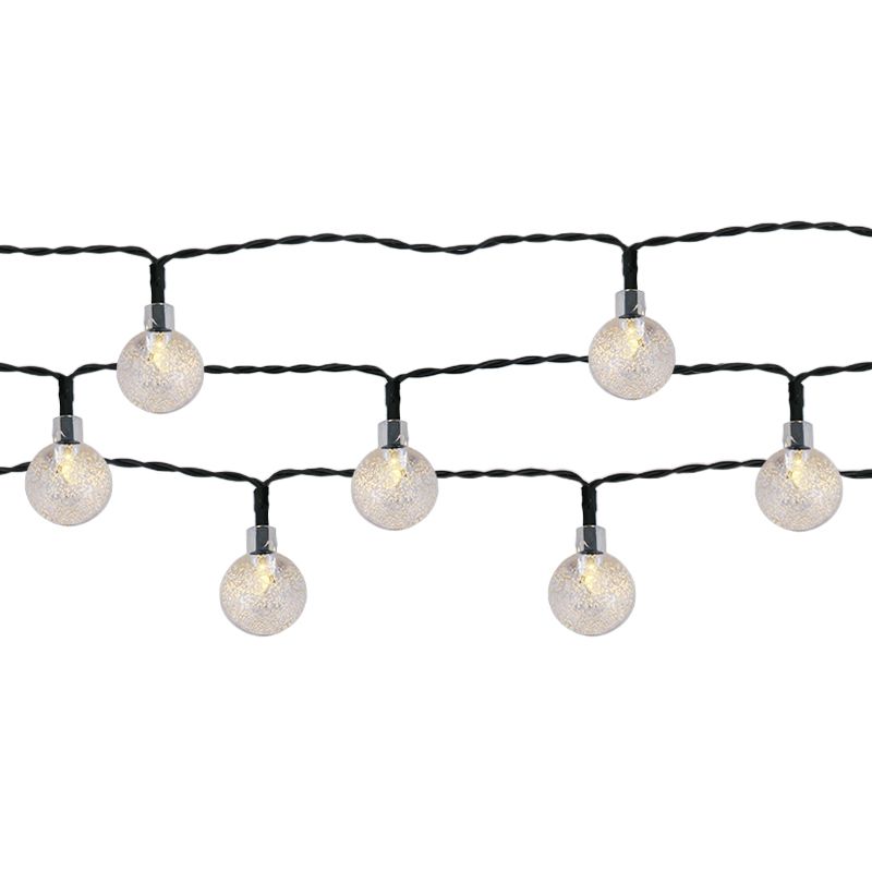 Solární kabelové zahradní osvětlení 30 LED teplá bílá