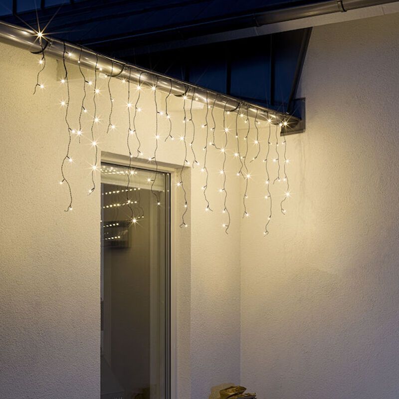 Osvětlení ve tvaru rampouchu, šířka 1200 cm, výška 52 cm, IP44, 360 LED diod