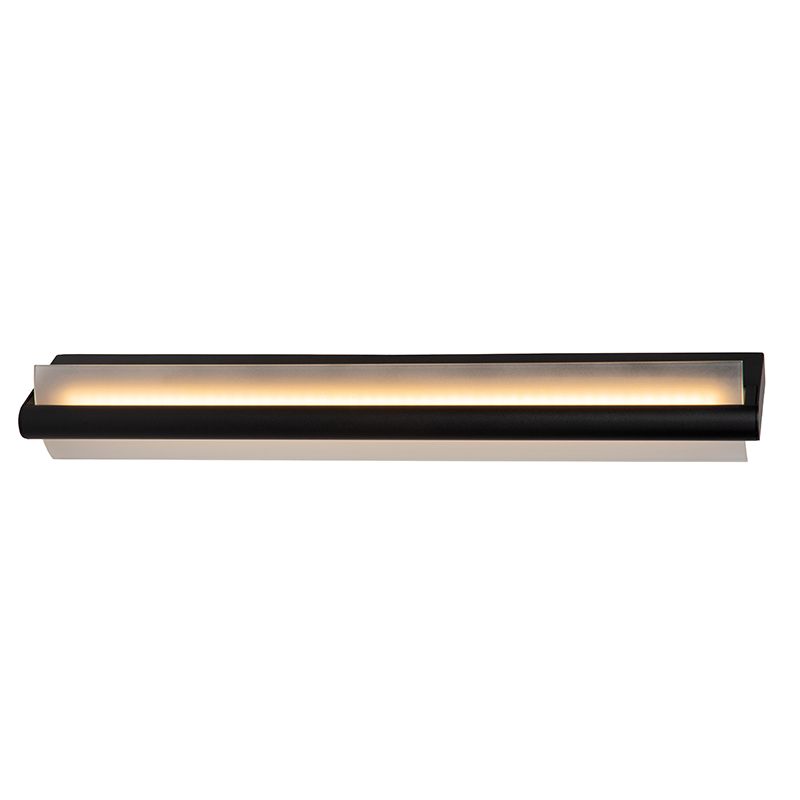 Černé nástěnné světlo do koupelny moderní, Wanda, 19W, LED 3000 K, IP44
