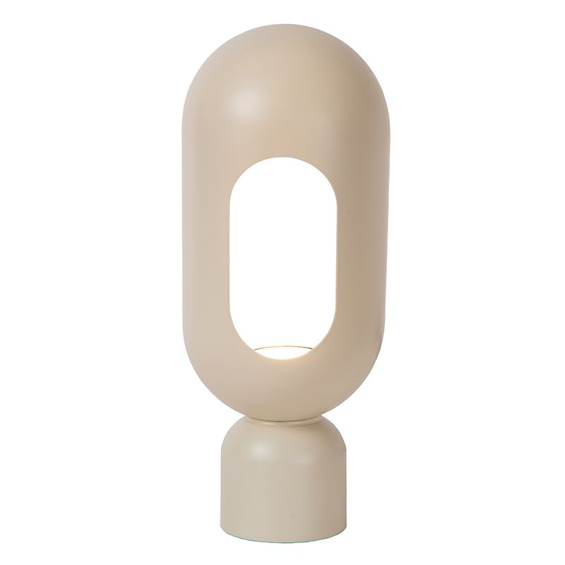 Taupe stolní lampa moderní, Barris, s vypínačem Taupe stolní lampa moderní, Barris, s vypínačem