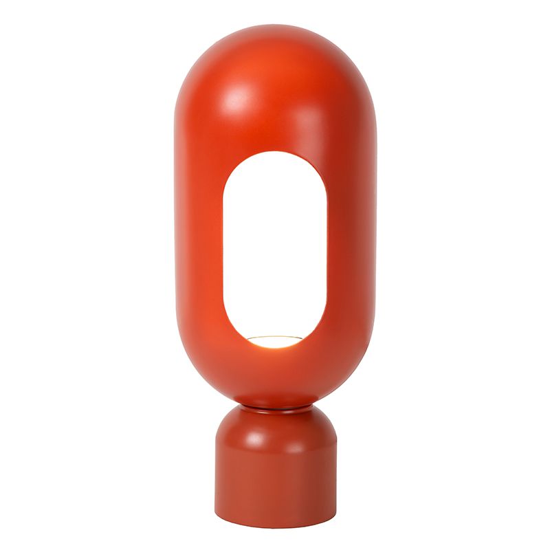 Oranžová stolní lampa moderní, Barris, s vypínačem