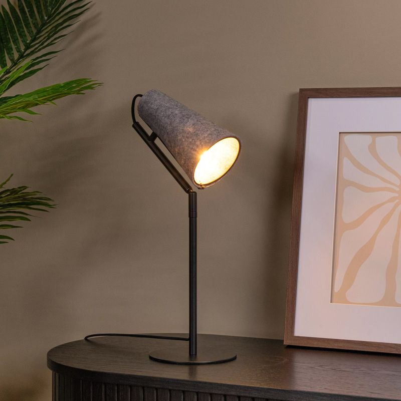 Šedá stolní lampa moderní, Bensen, s vypínačem