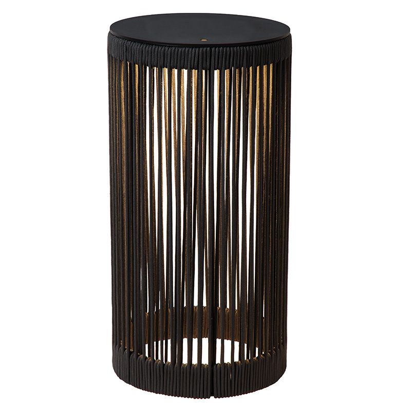 Černá nabíjecí stojací lampa moderní, Pingi, 3W, LED 3000 K, IP44, s 3stupňovým stmíváním