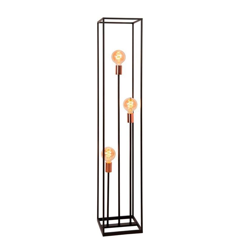 Černá stojací lampa moderní, Arthur, s vypínačem