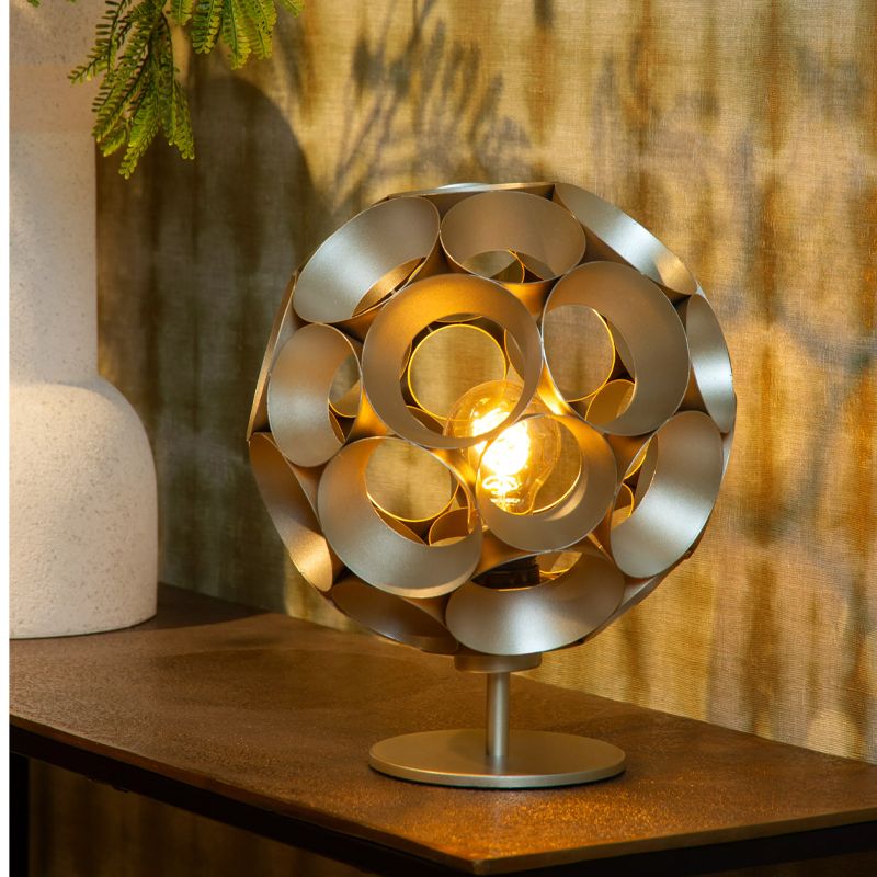 Zlatá stolní lampa moderní, Hannelore