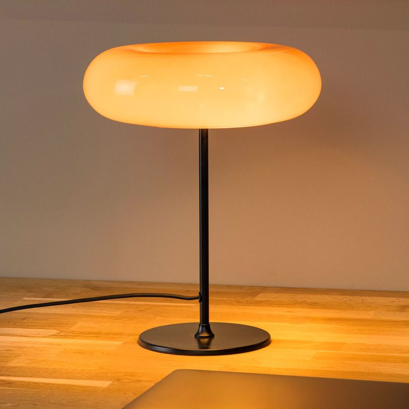 Oranžová stolní lampa retro, Sentino, s vypínačem