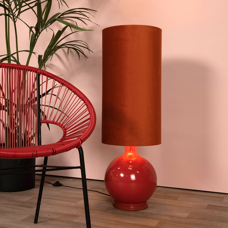 Oranžová stojací lampa retro, Esterad, s vypínačem