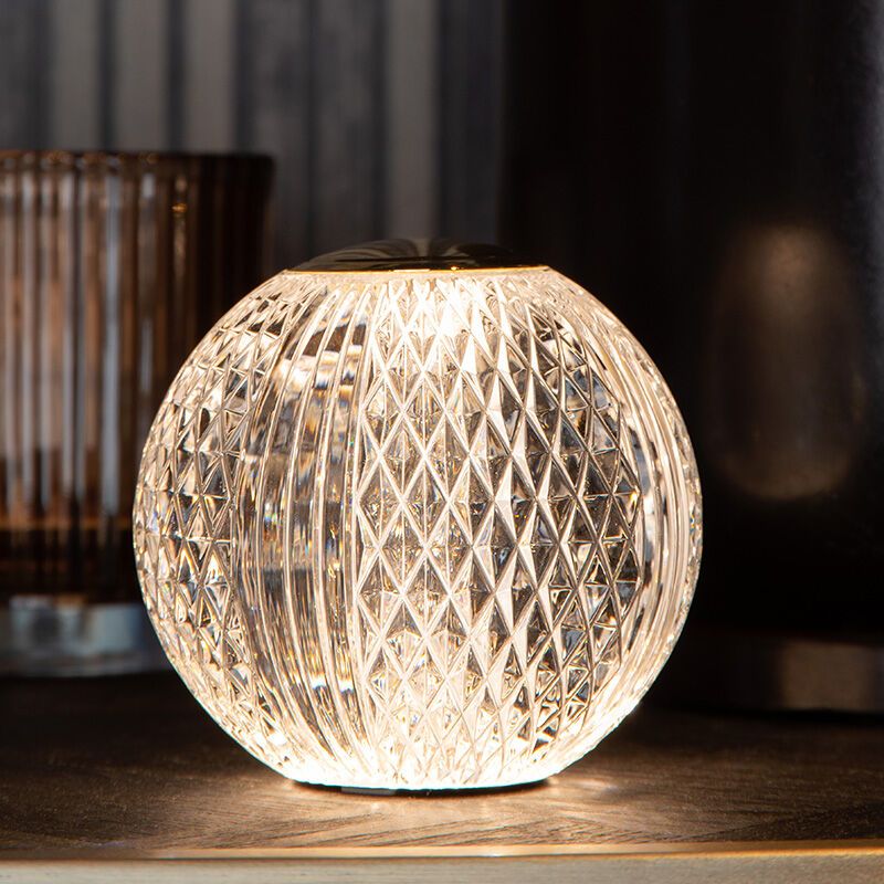 Průhledná stolní lampa moderní, Cintra, 2W, LED 3000 K, s 3stupňovým stmíváním